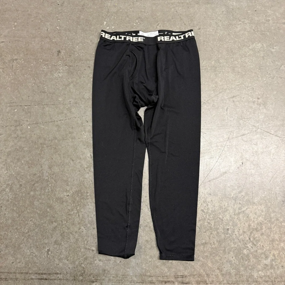 Realtree Mens Black Performance Thermal Base Layer Leggings Size Medium 32-34‎